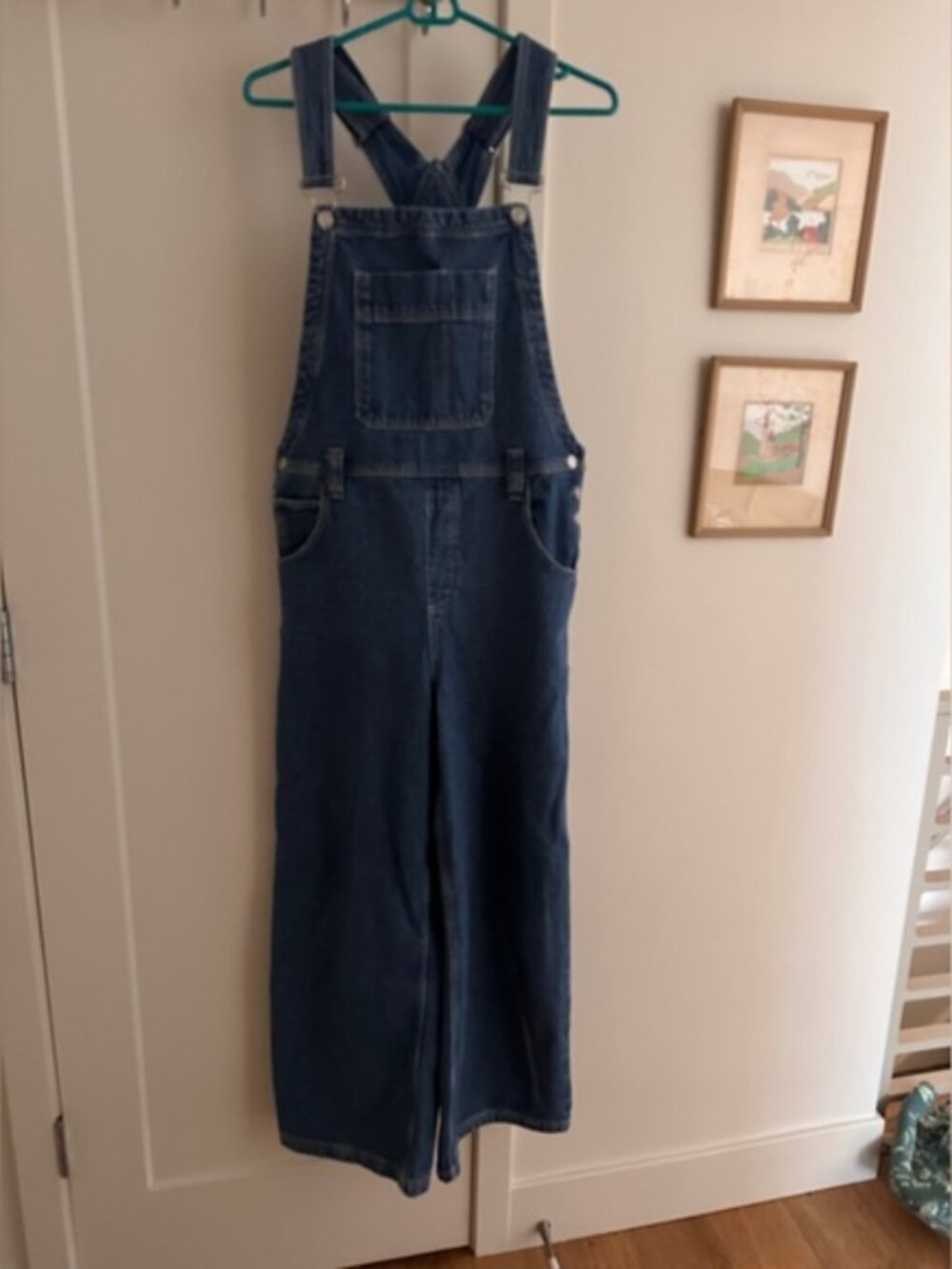 Sezane Soline blue overalls